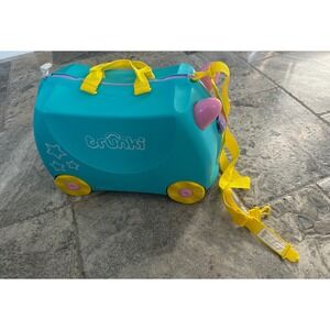 Trunki Ride On Suitcase Turquoise Unicorn‎ Wheeled Carry On Luggage VVGUC